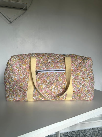 Large Floral Quilted Duffle Bag in Wildflower Meadow
